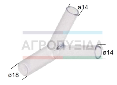 Ύψιλον Γάλακτος 18Χ14Χ14mm BarTech (Διάφανο)